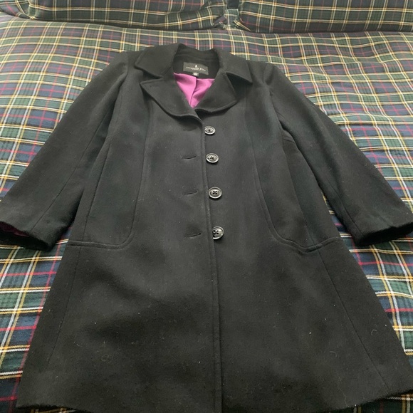 London Fog black mid length trench coat - Picture 5 of 5